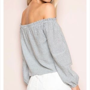 Brandy Melville Off the Shoulder Theia Top